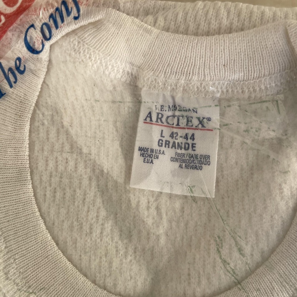 Vintage J.E. Morgan Arctex Long Johns Mens Large White Thermal Undershirt USA - Picture 2 of 4